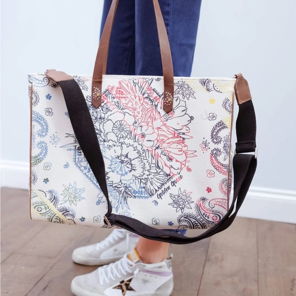 Golden Goose RARE Bandana California Tote Vacation Boho Weekender Bag Large - Picture 1 of 11